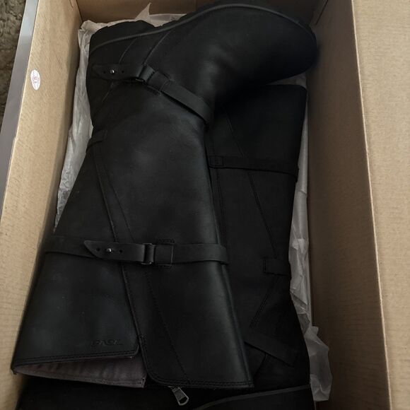 Teva DeLaVina Women's Size 8 Tall Black Leather Waterproof 1003011 Boots New - Picture 8 of 16